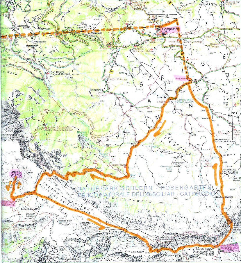 Rifugio Bolzano Hike Map